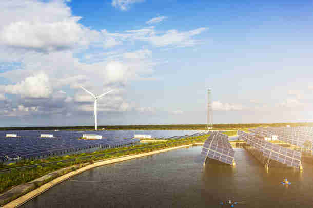 Uitzicht op windmolens, als gevolg van inzichten regionale energiestrategie